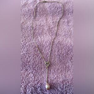 Minimalist Silver Heart Lavender Pendant Necklace